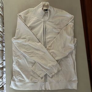 Armani Exchange White Track Zip Up
